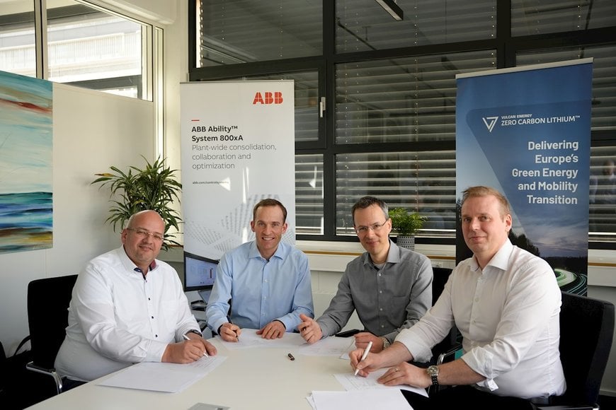 ABB signs MoU with Vulcan Energy Resources to support carbon-neutral lithium production for battery manufacturing